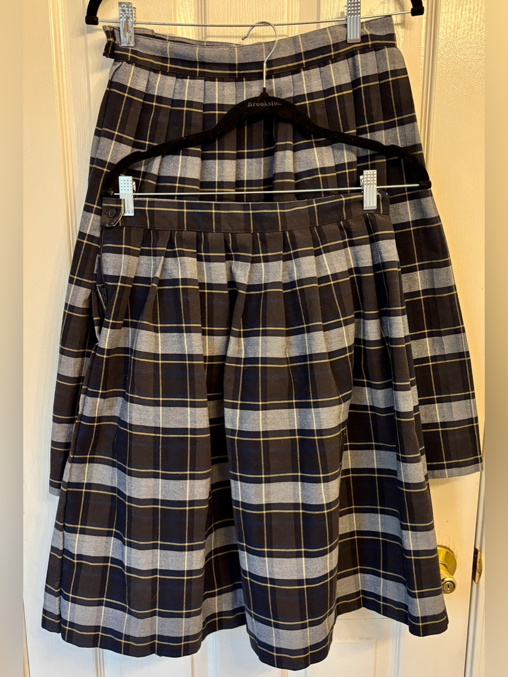 Set of Two Plaid Knee Length Skirts ~ Women’s Side 4 ~ A-Line, Pleated Classic